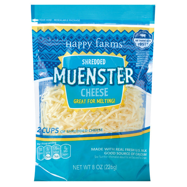 Happy Farms Muenster Shredded Cheese