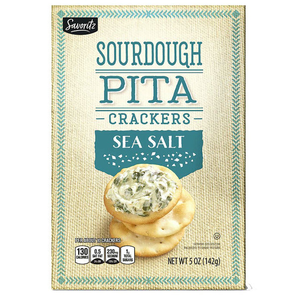 Savoritz Sea Salt Sourdough Pita Crackers