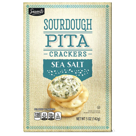 Savoritz Sea Salt Sourdough Pita Crackers
