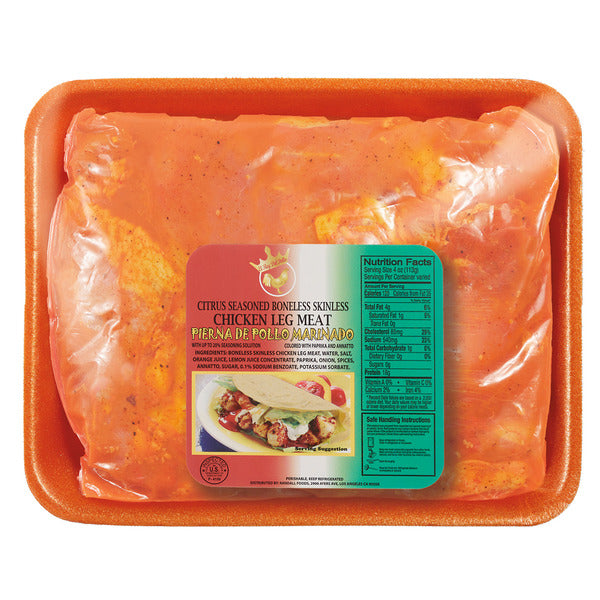 Citrus Seasoned Boneless Skinless Chicken Leg Meat