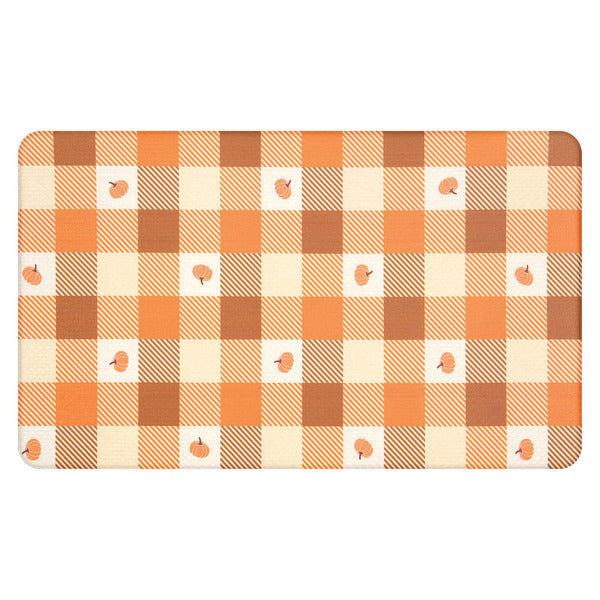 Kirkton House Pumpkin Gingham Comfort Mat - 18" X 30"