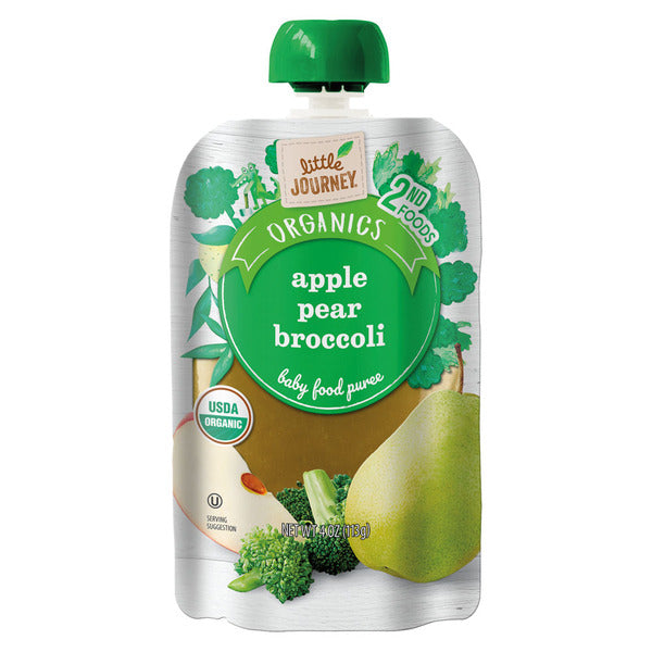 Little Journey Organic Apple Pear Broccoli Baby Food Puree