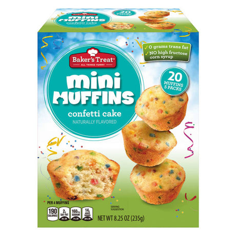Baker's Treat Mini Confetti Cake Muffins, 5 packs