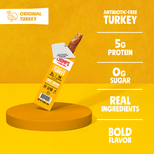 Chomps Original Turkey Chomplings Mini Sticks 6 Count 0.5 oz Each