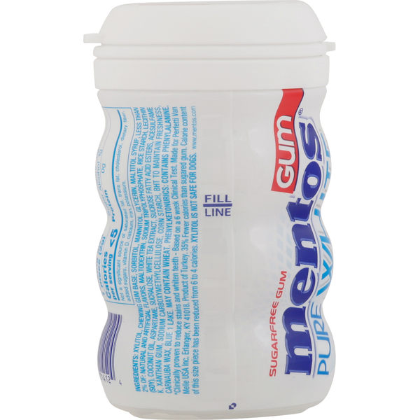 Mentos Pure White Sugarfree Gum Sweet Mint, 50 Pieces