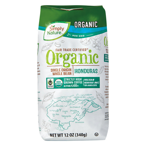 Simply Nature Organic Honduran Whole Bean Medium Roast Coffee