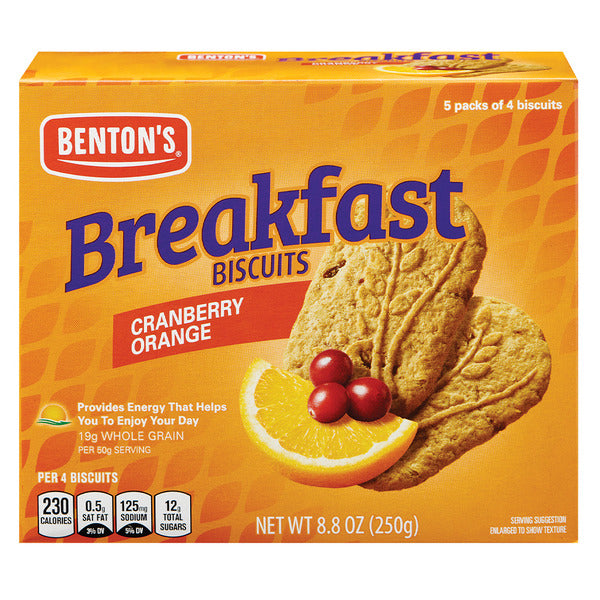 Benton's Cranberry Orange Breakfast Biscuits - 5 Packs
