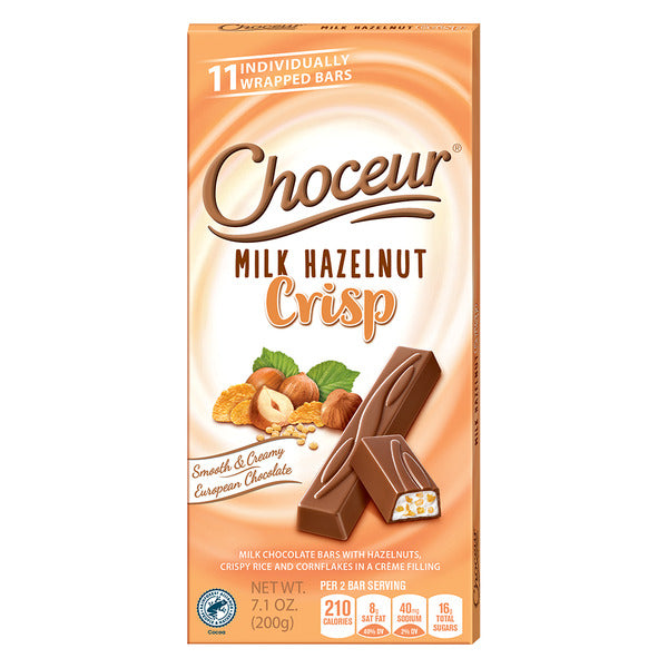 Choceur Milk Hazelnut Crisp Filled Mini Chocolate Bars