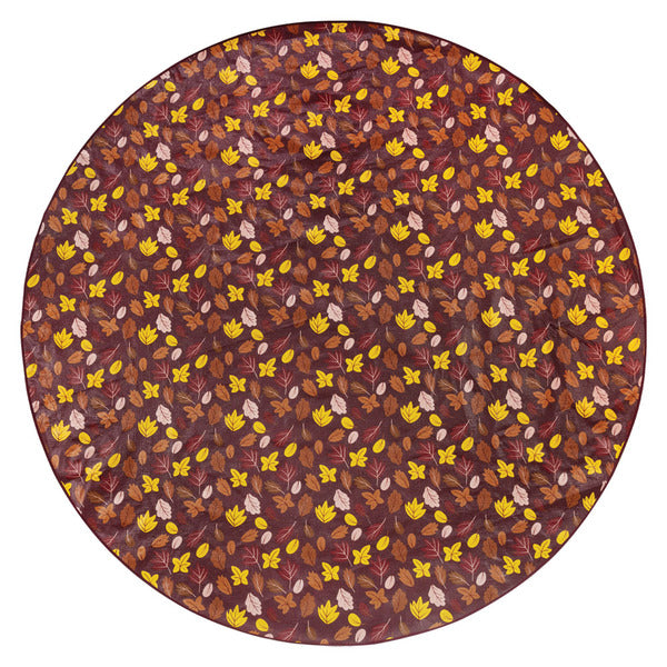 Kirkton House Leaf Round Vinyl Tablecloth - 70"
