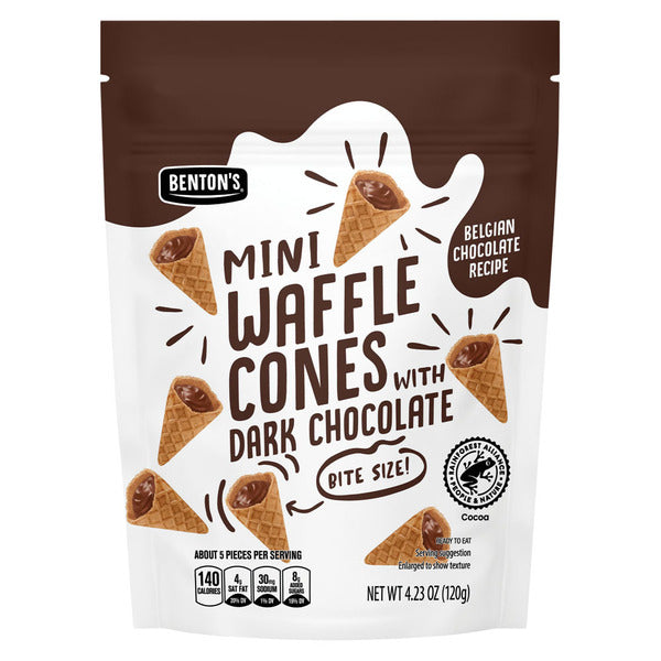 Benton's Mini Waffle Cones with Dark Chocolate