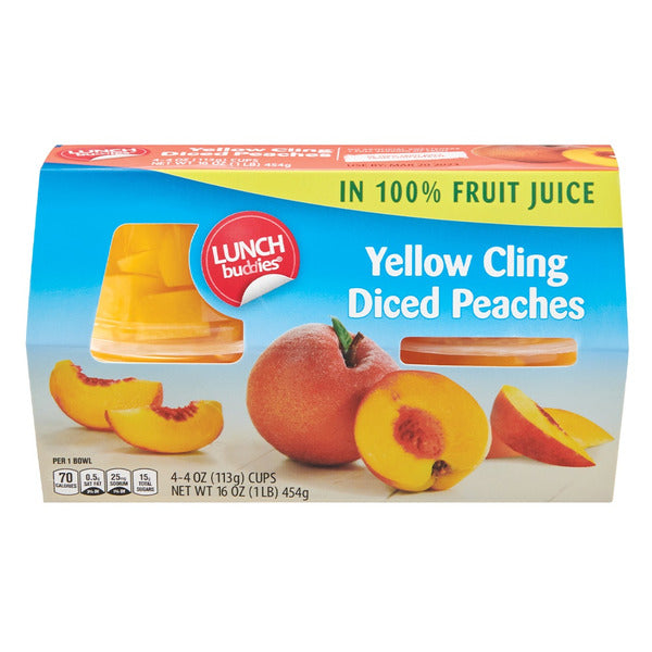 Aldi Peach Fruit Bowl in 100% Juice, 4 pack