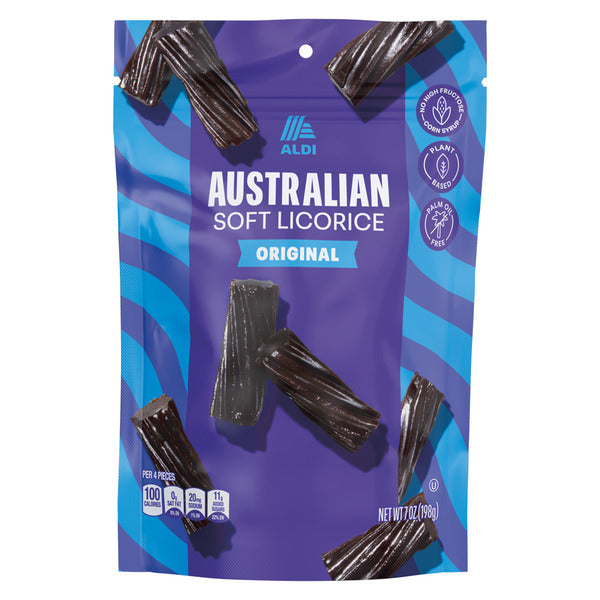 Aldi Soft Licorice Twists, Black