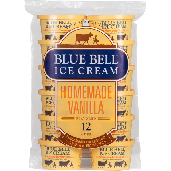 Blue Bell Vanilla/Chocolate Cups