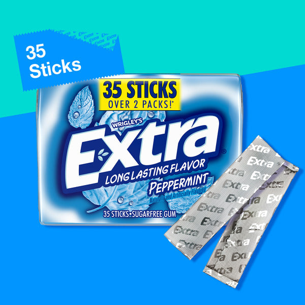 Extra Sugar-Free Peppermint Chewing Gum 35-Count Mega Pack