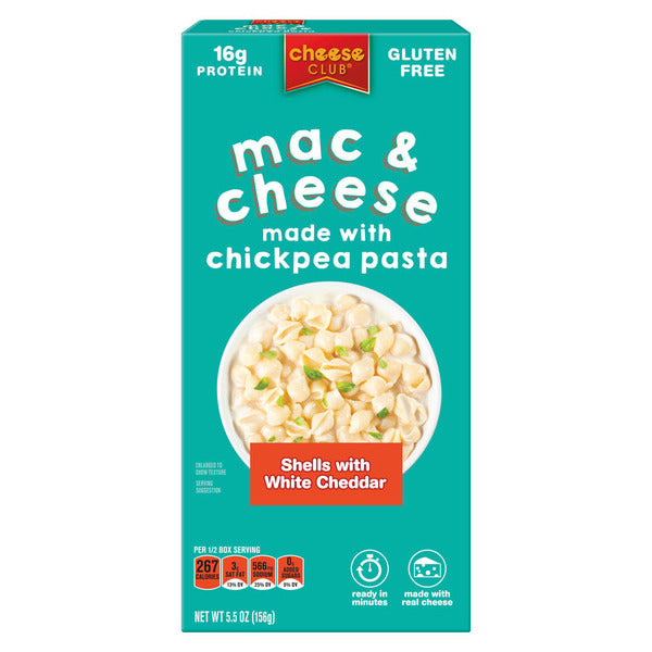 Cheese Club Chickpea Mac & Cheese Shells with White Cheddar