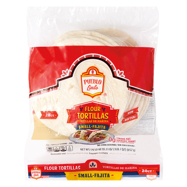 Pueblo Lindo Small Fajita Flour Tortillas - 20 Count