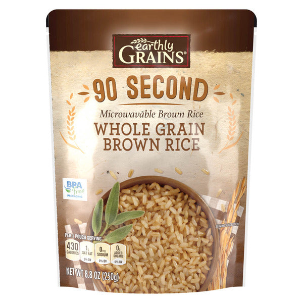 Earthly Grains Whole Grain Brown Ready to Serve Rice