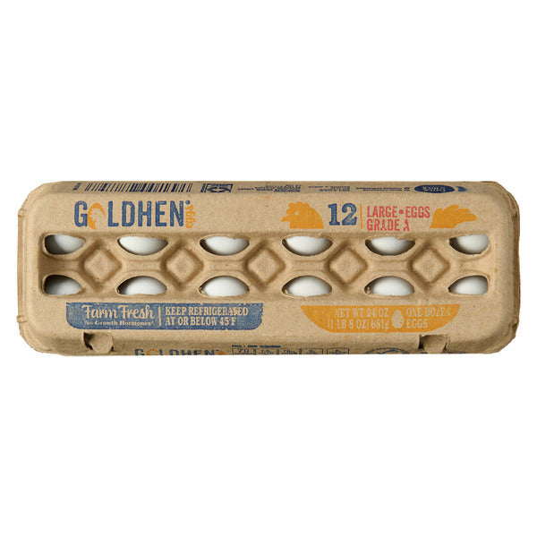 Goldhen Grade A Large White Eggs, 1 dozen