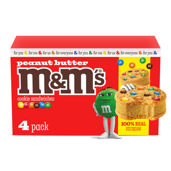 M&M's Peanut Butter Flavored Cookie Sandwiches - 4 Pack