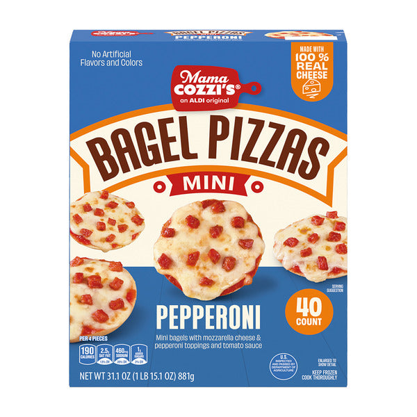 Mama Cozzi's Pizza Kitchen Pepperoni Mini Pizza Bagels, 40 ct