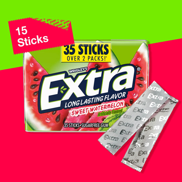 Extra Sweet Watermelon Sugar-Free Chewing Gum 35-Count Mega Pack