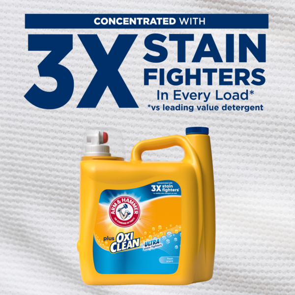 Arm & Hammer Plus OxiClean Fresh Scent Laundry Detergent 130 fl oz
