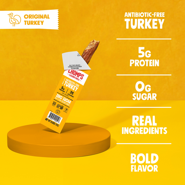 Chomps Original Turkey Chomplings Mini Sticks 6 Count 0.5 oz Each