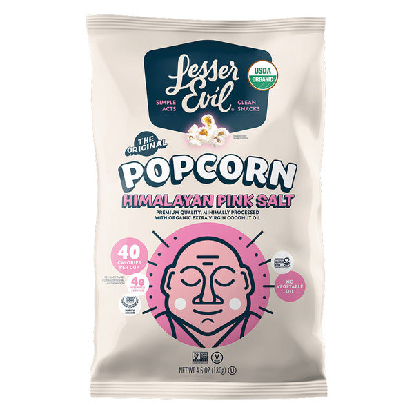 LesserEvil Himalayan Pink Salt Popcorn