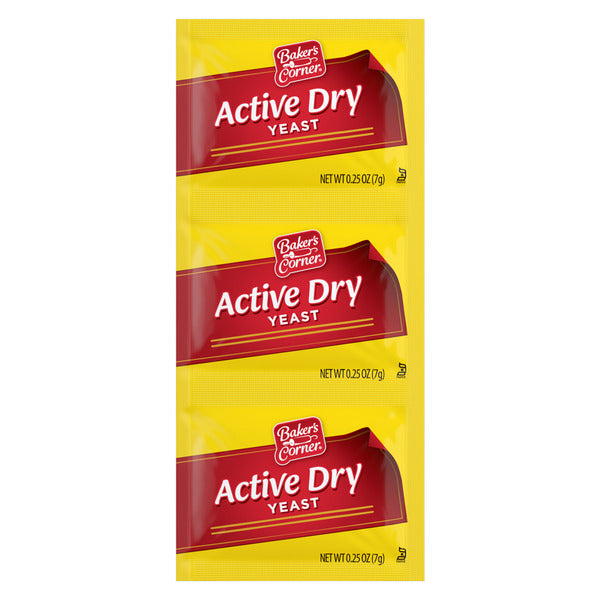 Baker's Corner Active Dry Yeast Packets, 3 count
