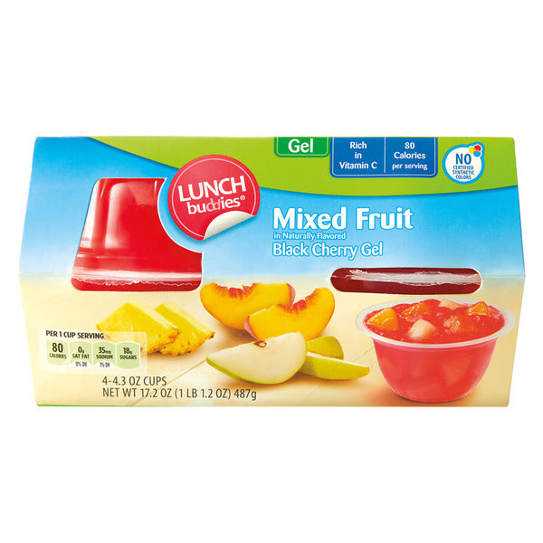 Aldi Mixed Fruit in Blackcherry Gel Bowls, 4 count