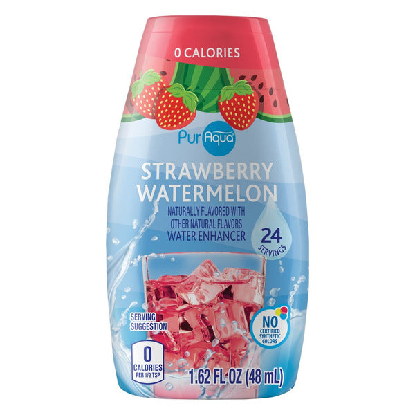 Puraqua Strawberry Watermelon Liquid Water Enhancer, 24 pack