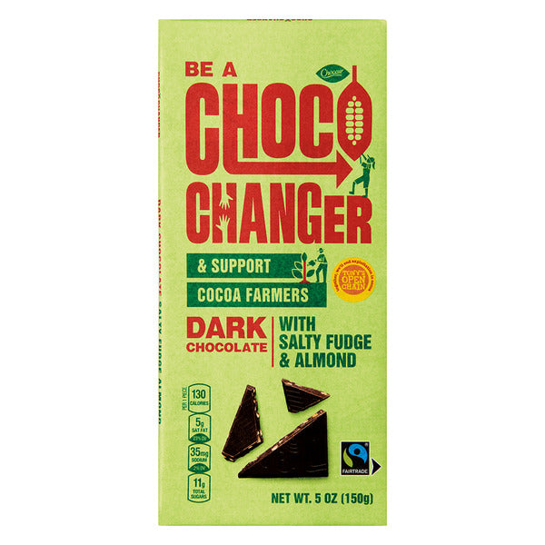 Choceur Choco Changer Dark Chocolate with Salty Fudge & Almond Choco Changer Chocolate Bar