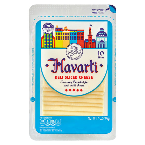 Emporium Selection Deli Sliced Havarti Cheese, 10 count