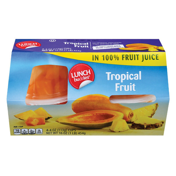 Aldi Tropical Fruit Bowl in 100% Juice, 4 pack