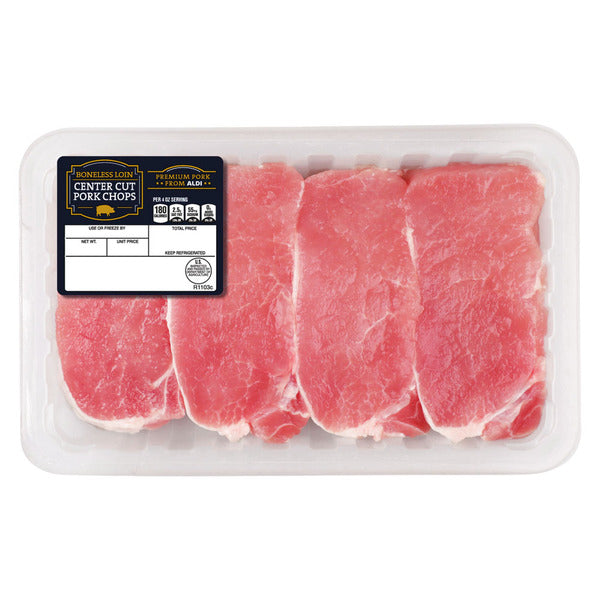Premium Boneless Center Cut Pork Chops, per lb