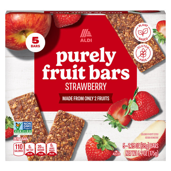 Aldi Fruit Bars 5ct, Strawberry