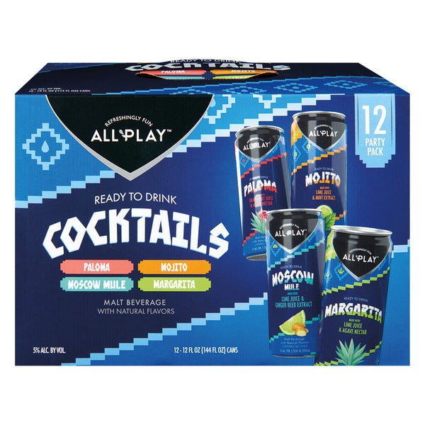 All Play Ready To Drink Cocktails Variety Pack - 12 Pack, 12 fl oz Cans