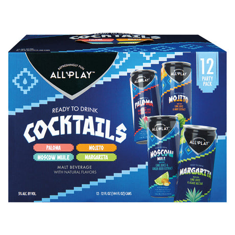 All Play Ready To Drink Cocktails Variety Pack - 12 Pack, 12 fl oz Cans