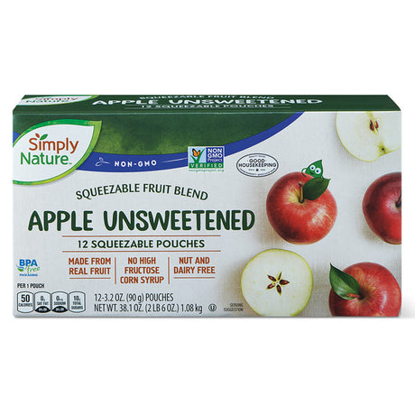 Lunch Buddies No Sugar Added Apple Squeezes, 12 count