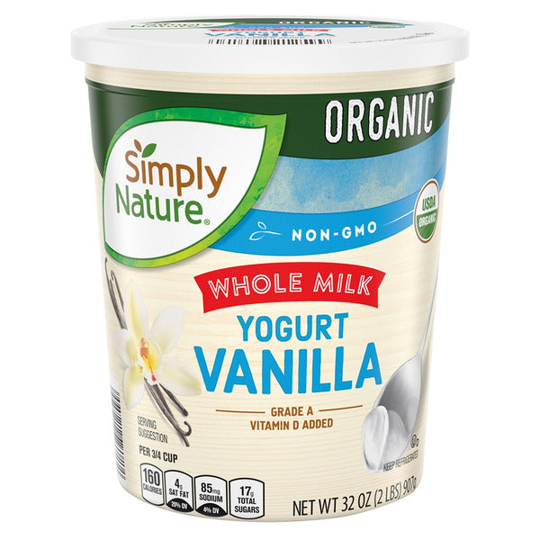 Simply Nature Organic Whole Milk Vanilla Yogurt
