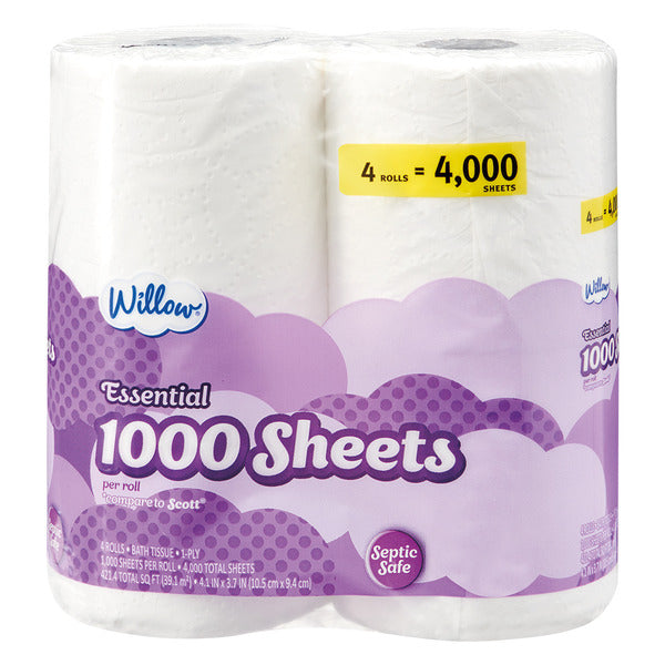 Willow 1000 Sheet Bath Tissue
