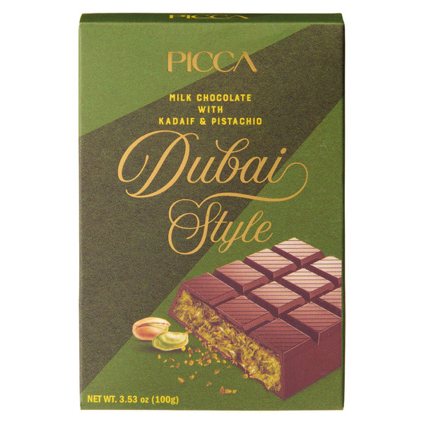 Picca Dubai Style Milk Chocolate with Kadaif & Pistachio