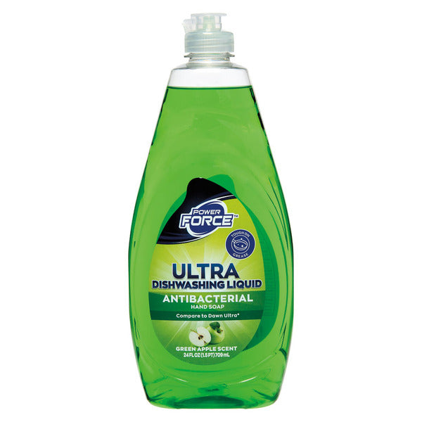 Power Force Green Apple Scent Dish Washing Liquid Detergent
