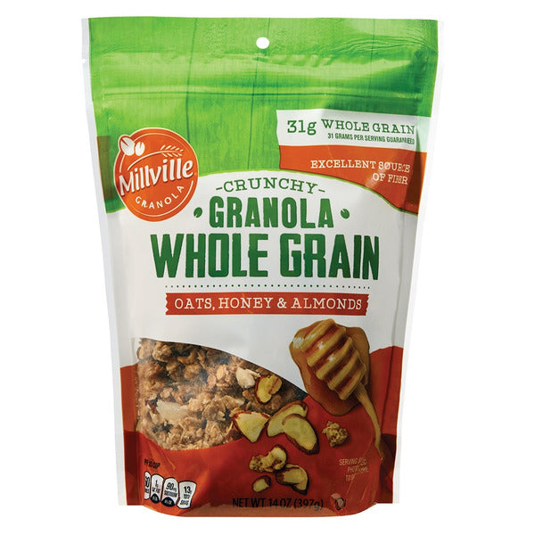 Millville Whole Grain Oats, Almonds and Honey Crunchy Granola