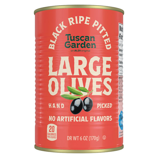Tuscan Garden Black Ripe Pitted Large Olives