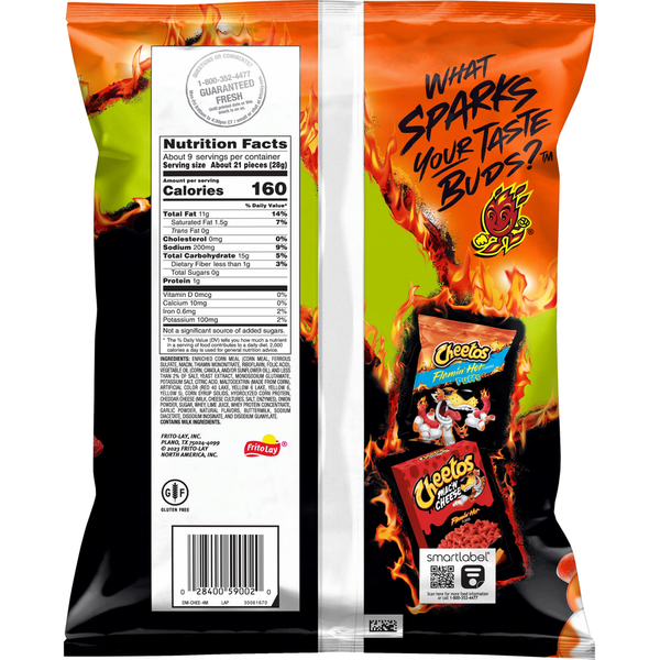 Frito Lay Flamin Hot Limon Flavored Crunchy Cheetos