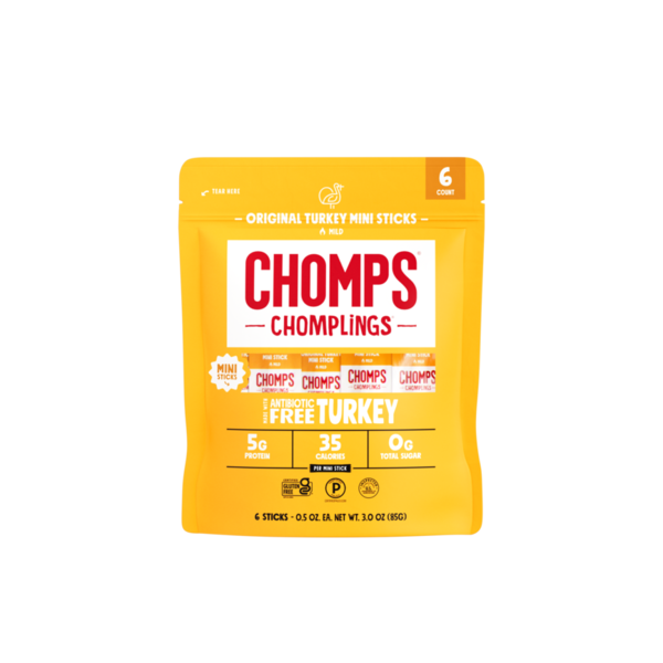 Chomps Original Turkey Chomplings Mini Sticks, 6 count