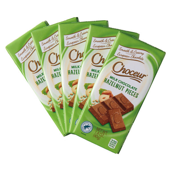Choceur Hazelnut Crunch Mini Chocolate Bars, 5 pack