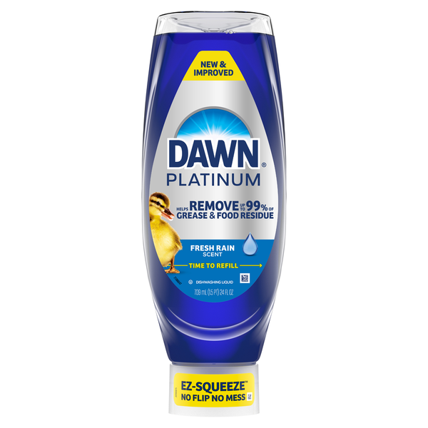 Dawn Platinum EZ-Squeeze Fresh Rain Dish Liquid Soap 82.4 fl oz