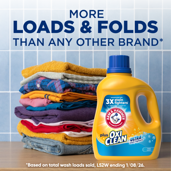 Arm & Hammer Plus OxiClean Fresh Scent Laundry Detergent 130 fl oz